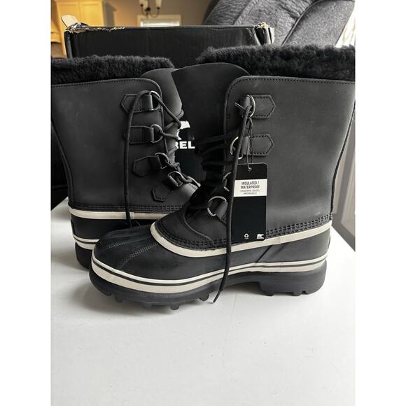 New SOREL - Caribou Waterproof Boot for Winter Black US Men’s 8 / Women’s 9.5 - Picture 4 of 9
